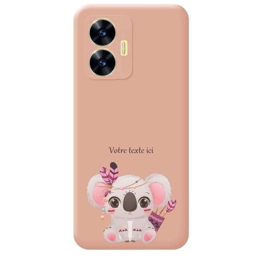 Coque Rose Realme C55 Koala Plume Boho on Productcaster.