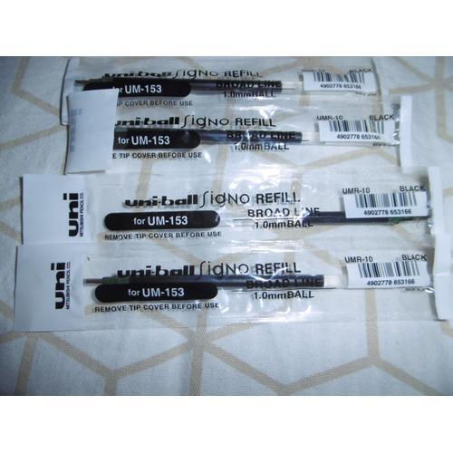 Recharge Stylo Roller Uni Ball Signo Broad Noir Lot De 4 Umr10 on Productcaster.