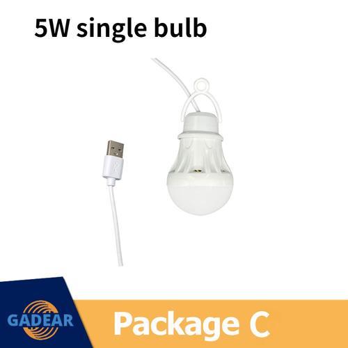 Bulbe Unique 5w - Lanterne Solaire Led Portable, Rechargeable, Lumi... on Productcaster.