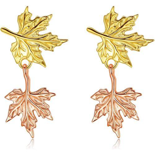 Femme Boucles D'oreilles Clous De Feuille D'érable En Argent Fin 92... on Productcaster.