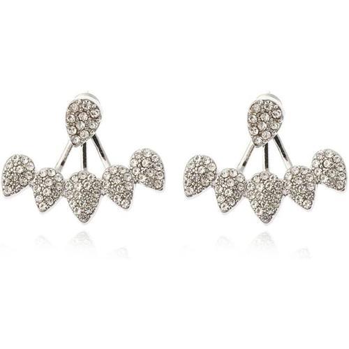 Boucles D'oreilles Pendantes, Feuille Zirconium Cubique Boucles D'o... on Productcaster.