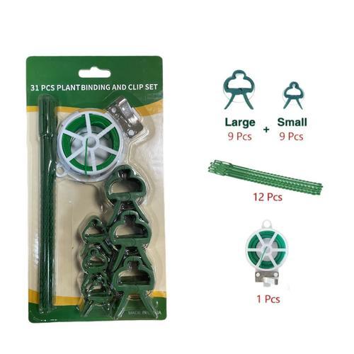 1set31Pcs Kit de clips de support pour plantes, enrouleur de jardin... on Productcaster.