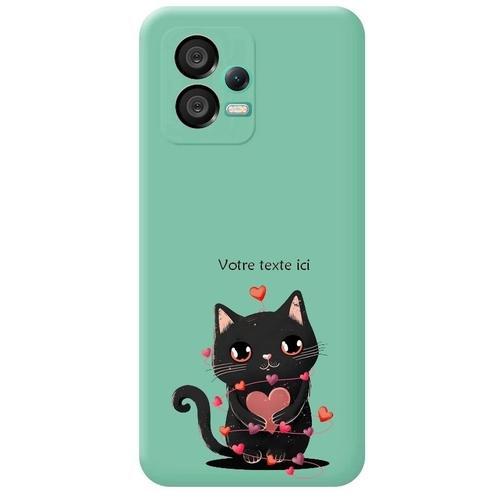 Coque Turquoise Redmi Note 12 Pro Chat Et Coeur on Productcaster.