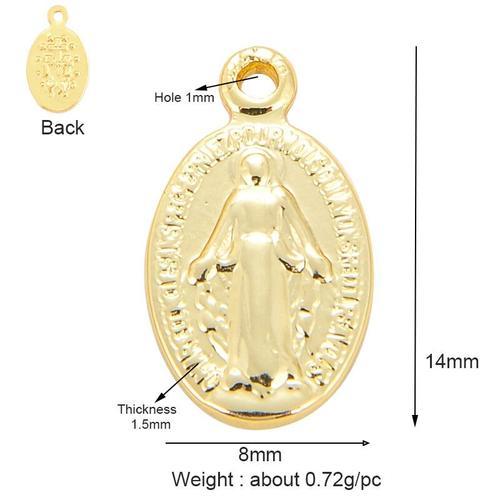 Pendentif Géométrique Incrusté D'or 18 Carats,Style Religieux,Brelo... on Productcaster.