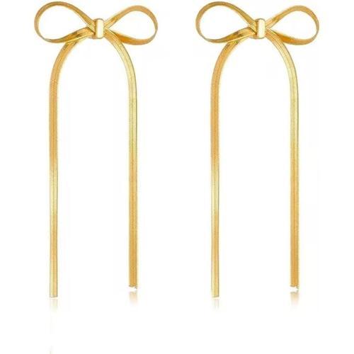 Boucles D'oreilles Tendance En Forme De N?ud Pour Femmes Et Filles,... on Productcaster.