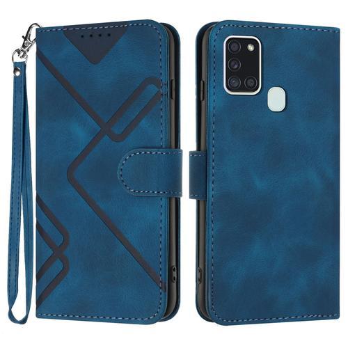 Coque Pour Samsung Galaxy A21s,Etui En Cuir Pu Portefeuille Magnéti... on Productcaster.