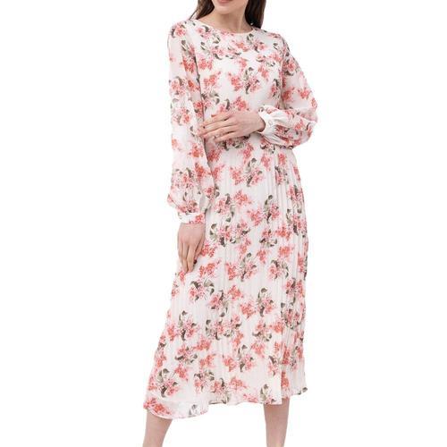 Robe Écru À Fleurs Femme Vila Vikathryn on Productcaster.