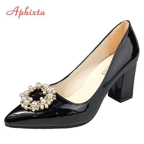 Aphfête Ta-Escarpins À Talons Carrés Pour Femmes,Chaussures De Bure... on Productcaster.