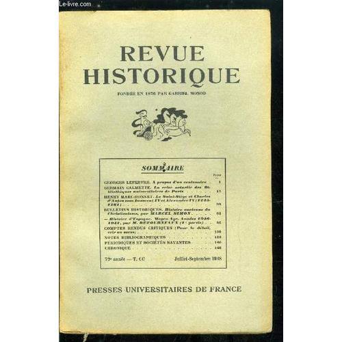 Revue Historique N° 407 - A Propos D Un Centenaire Par Georges Lefe... on Productcaster.