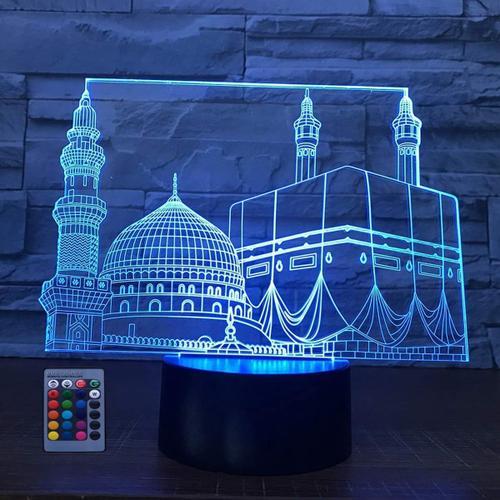 Illusion 3D Château Lslamique Led Lampe Art Déco Lampe Lumières Led... on Productcaster.