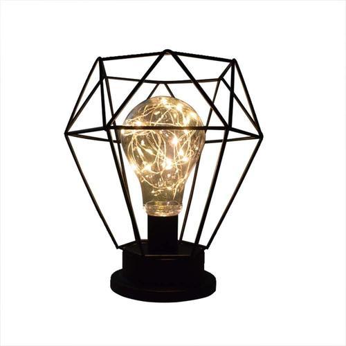 Industrielle Vintage Lampe De Chevet Fer Cage Diamant Shape Led Lam... on Productcaster.