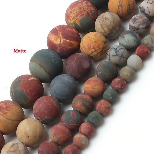 Perles En Pierre Naturelle Mate,15 Pouces,Pour La Fabrication De Bi... on Productcaster.