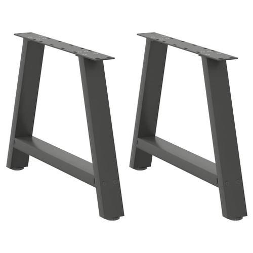 Vidaxl Pieds De Table Basse Forme De A 2 Pcs Anthracite 70x(42-43) Cm on Productcaster.