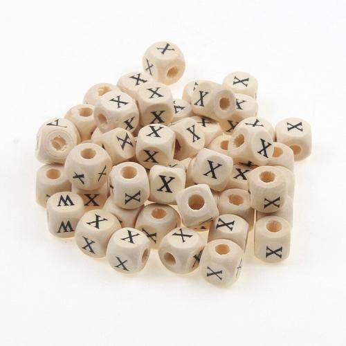 50 Pcs/Pack 10mm A-Z Naturel En Bois Lettre Perles Mixte Alphabet C... on Productcaster.