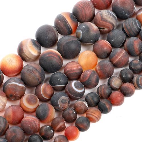 Perles En Pierre Naturelle De 4-12mm,Rose,Rouge,Rayures,Agates,Tour... on Productcaster.