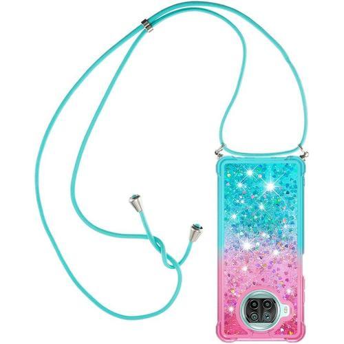 Collier Pour Xiaomi Mi 10t Lite 5g Silicone Coque, Glitter Liquide ... on Productcaster.