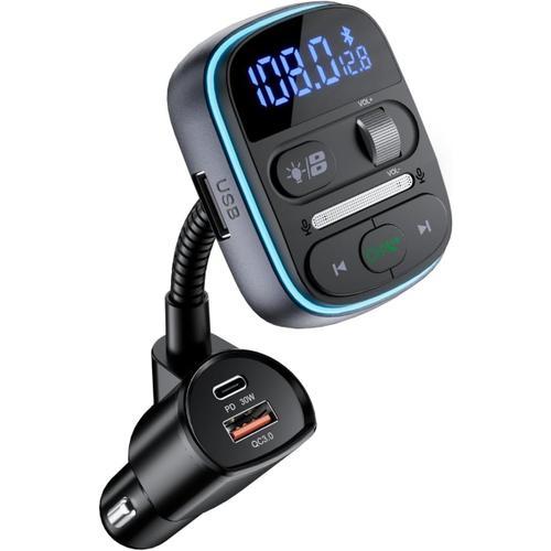 Transmetteur Fm Bluetooth, Bluetooth 5,0 Lecteur Mp3 Adaptateur Rad... on Productcaster.