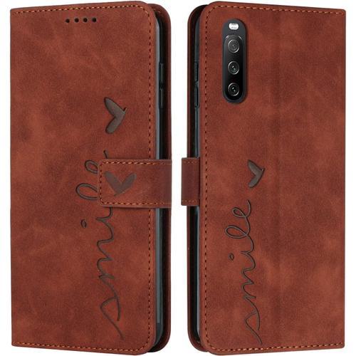 Coque Pour Sony Xperia 10 Iv, Étui Housse En Cuir Pu Premium Sony X... on Productcaster.