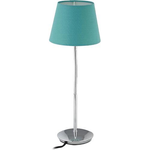 Lampe De Chevet, Bras Flexible, Abat-Jour Tissu, Pied Chromé, Douil... on Productcaster.