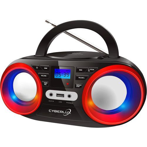 Lecteur Cd Portable | Lumières Disco Led | Boombox | Cd/Cd-R | Usb ... on Productcaster.