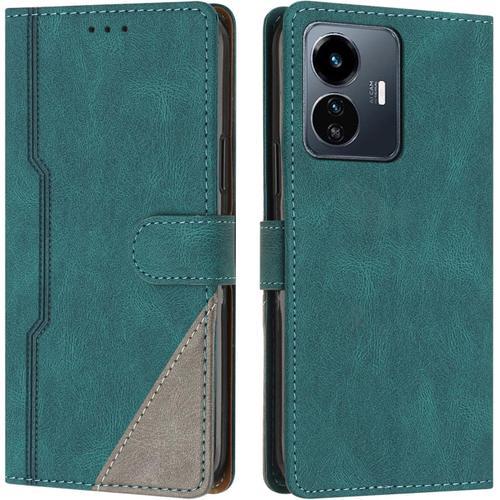 Coque Pour Vivo Y77 5g, Housse Etui Portefeuille Cuir Multifonction... on Productcaster.