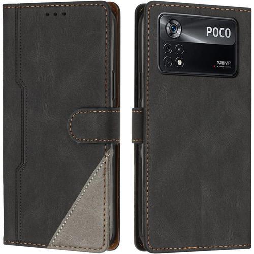 Coque Pour Xiaomi Poco X4 Pro 5g, Housse Etui Portefeuille Cuir Mul... on Productcaster.