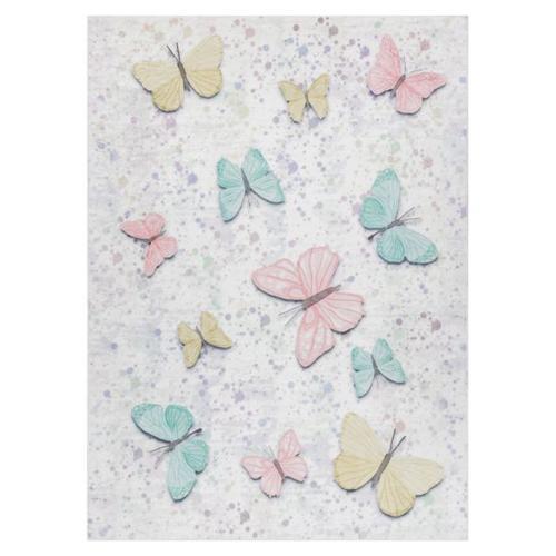 80x150 Cm Tapis Lavable Bambino 1610 Papillons Pour Les Enfants Ant... on Productcaster.