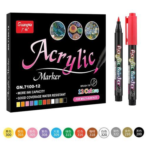 Marqueurs Acryliques Pour Peinture Sur Tissu,Stylos Pinceaux Pour P... on Productcaster.