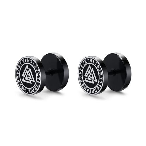 Boucles D'oreilles Viking Noires Pour Hommes,Ensemble De Boucles D'... on Productcaster.