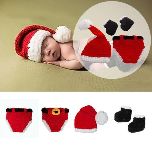 3 Pièces/Ensemble Tricot Pour Bébé | Pour Noël, Chapeau À Longue Qu... on Productcaster.