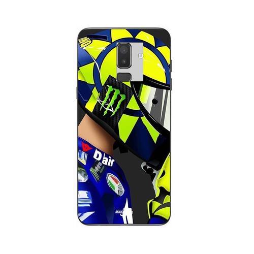 Coque Samsung Galaxy J8 2018 Super-Moto Valentino Rossi Motogp Helmet on Productcaster.