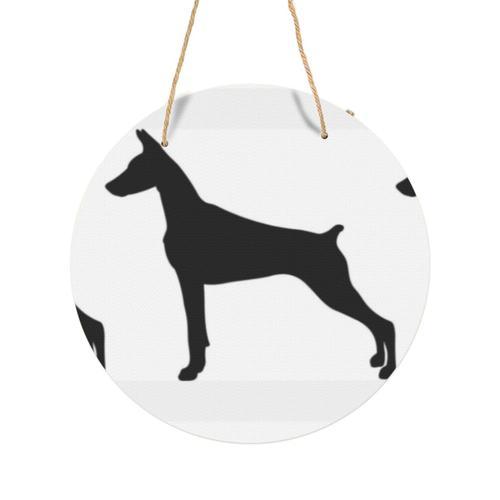 Panneau Métallique Rond Idées cadeaux pour chiens Doberman dans de ... on Productcaster.