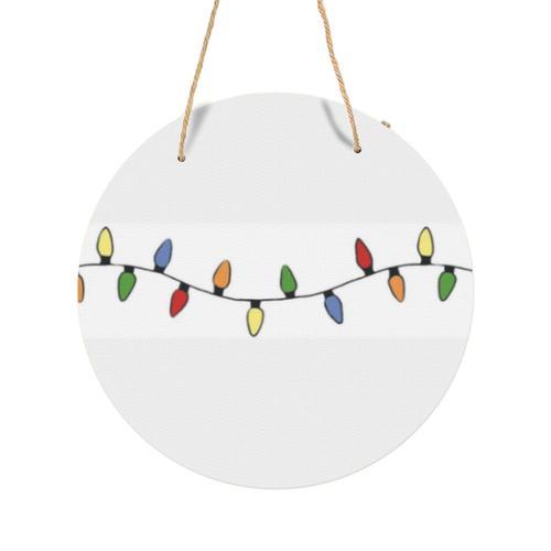 Panneau Métallique Rond Lumières de Noël en Aluminium 29cm - Impres... on Productcaster.