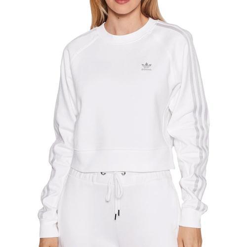 Sweat Crop Blanc Femme Adidas Hf7531 on Productcaster.