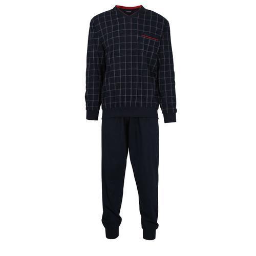 Götzburg Pyjama Homme Long - Pyjama Col V, Pur Coton Marine 5xl (Xx... on Productcaster.