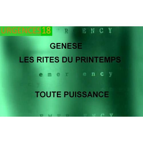 Urgences 18 - Genese - Les Rites Du Printemps - Toute Puissance - 1... on Productcaster.