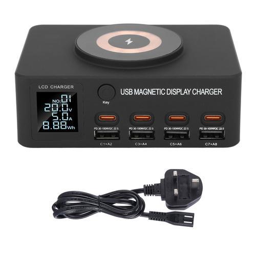 Station de charge USB 140 W 8 ports chargeur sans fil magnét... on Productcaster.