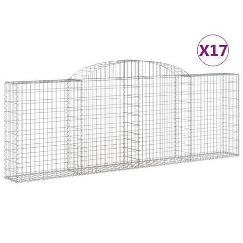 Paniers À Gabions Arqués 10 Pcs 300x30x100/120 Cm Fer Galvanisé Vid... on Productcaster.