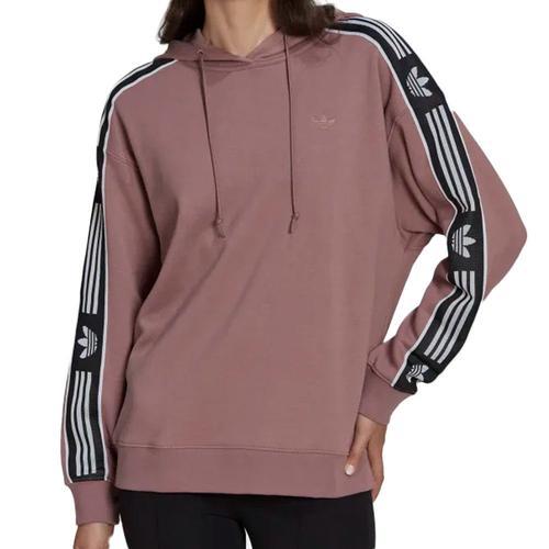 Sweat Mauve Femme Adidas Tape Hoodie on Productcaster.