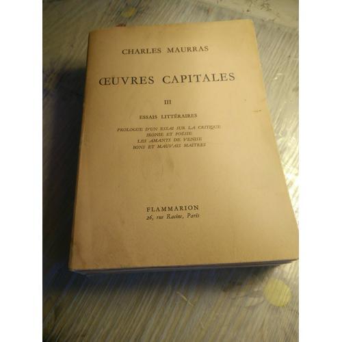 Oeuvres Capitales - Iii - Essais Litteraires on Productcaster.