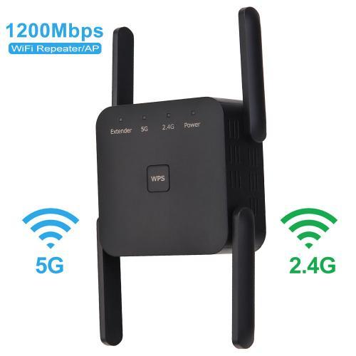 Répéteur WiFi sans fil 5GHz, 1200Mbps, 2.4 GHz, longue portée, ampl... on Productcaster.