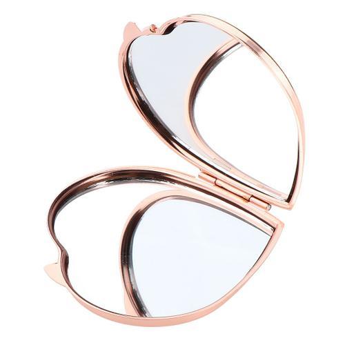 Miroir Compact Double Face En Forme De C¿Ur, Petit Miroir De Maquil... on Productcaster.