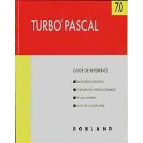 Turbo Pascal Guide De Référence Version 7.0 on Productcaster.