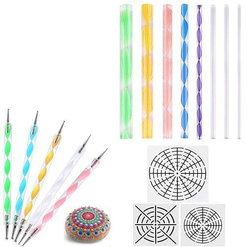 16 Pcs Mandala Dotting Outils Pour Peinture Roches Mandala Pochoirs... on Productcaster.