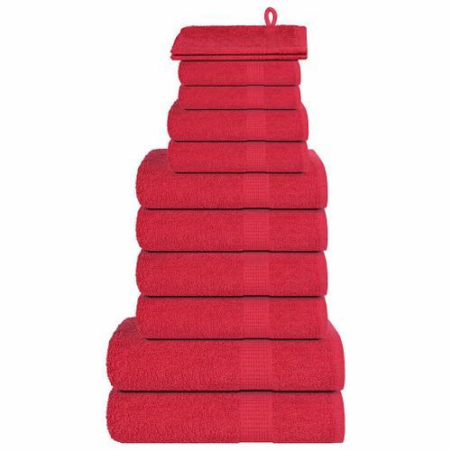 Vidaxl Ensemble De Serviettes 12 Pcs Rouge 360 G/M² 100% Coton on Productcaster.