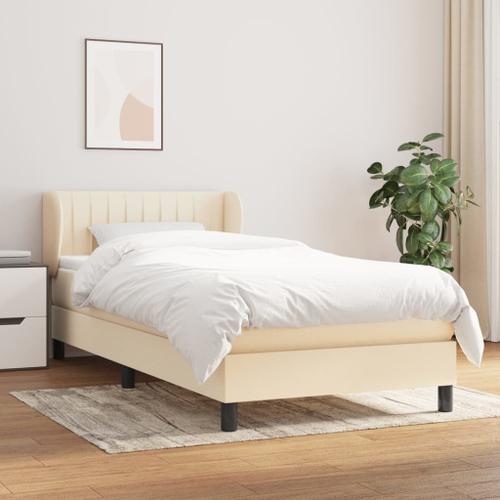 Prolenta Premium - Lit à sommier tapissier et matelas Crème 90x190 ... on Productcaster.