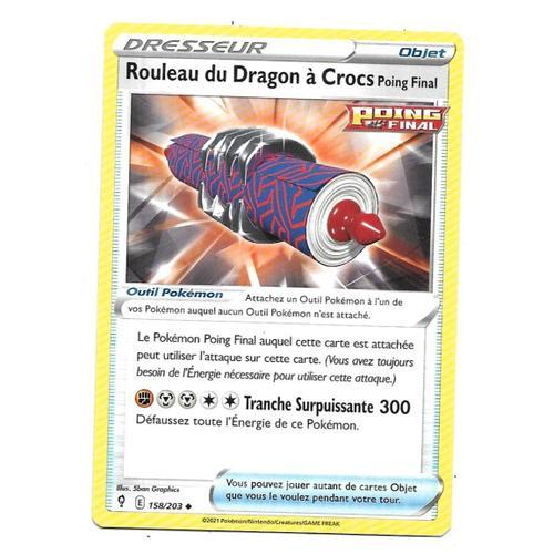 Carte Pokémon Dresseur Rouleau Du Dragon À Crocs / Poing Final - 15... on Productcaster.