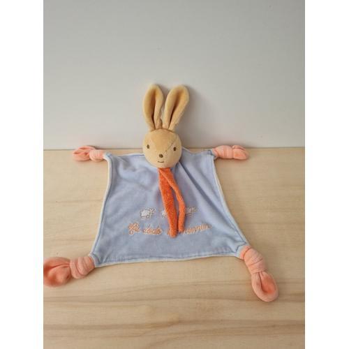 Doudou Lapin Bleu Orange Au Dodo Le Ninnin Nounours on Productcaster.