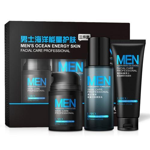 Kit De Traitement Facial Pour Hommes, Nettoyant, Toner, Crème, Hydr... on Productcaster.