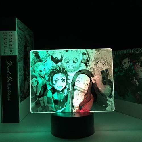 Lampe Led 3d À Deux Tons, Thème Demon Slayer, Pour Cadeau D'anniver... on Productcaster.